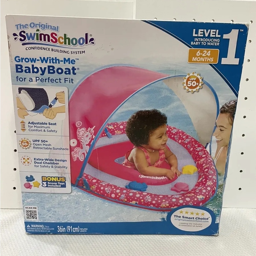 Swim School Grow -With-Me Baby Boat Pink Level 6-24 Months 17.00